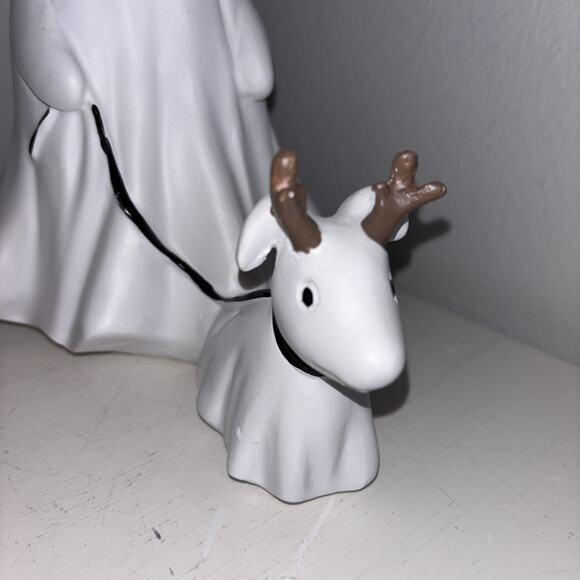 Ghost with Santa Hat Walking Dog Reindeer Halloween Christmas Viral TikTok NEW - Picture 3 of 5